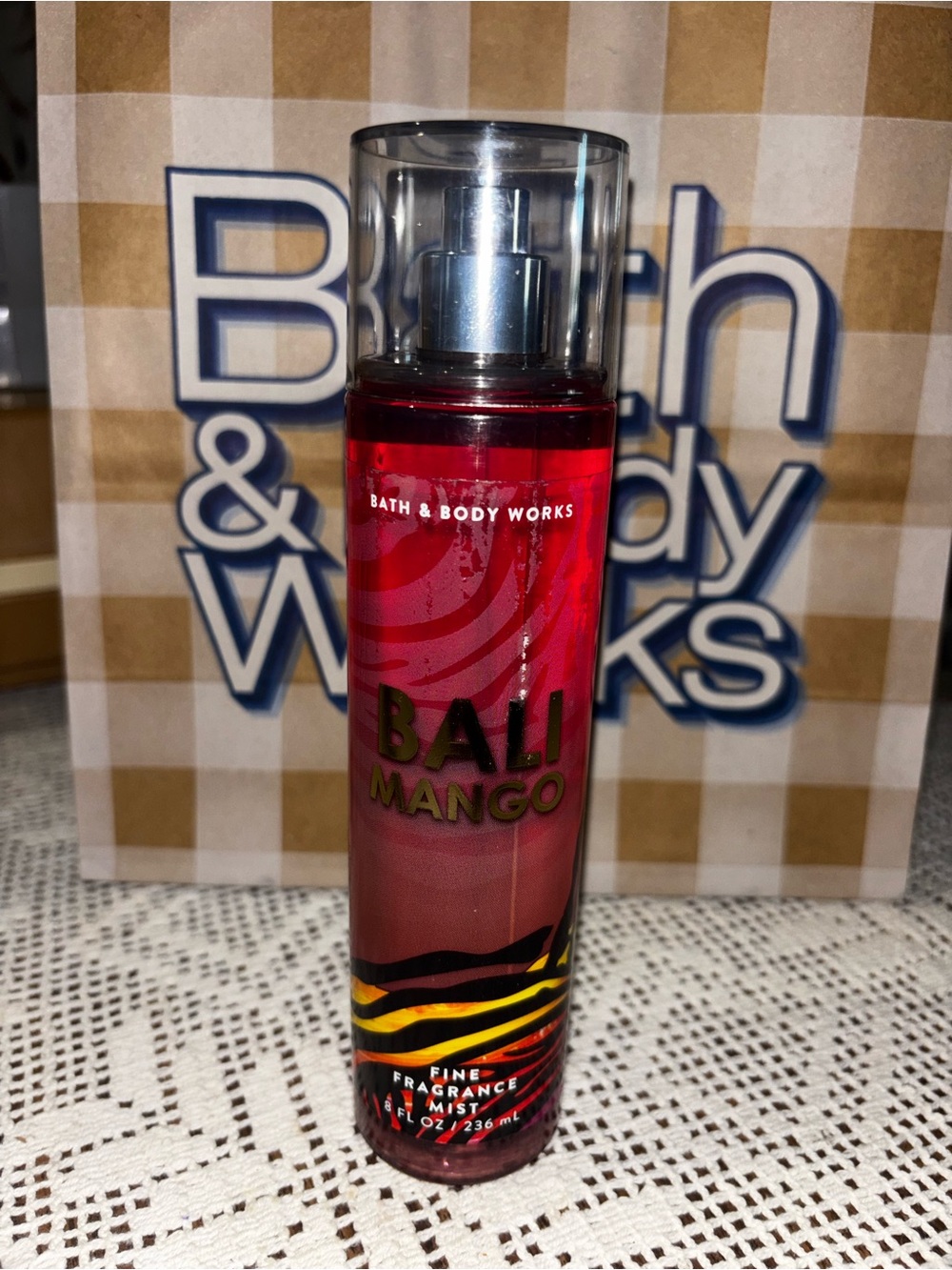 (2026) Bath & Body Works Bali Mango Fine Fragrance Mist - Red